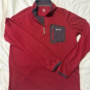 Sherpa Red Quarter-Zip Pullover new no tag size XL